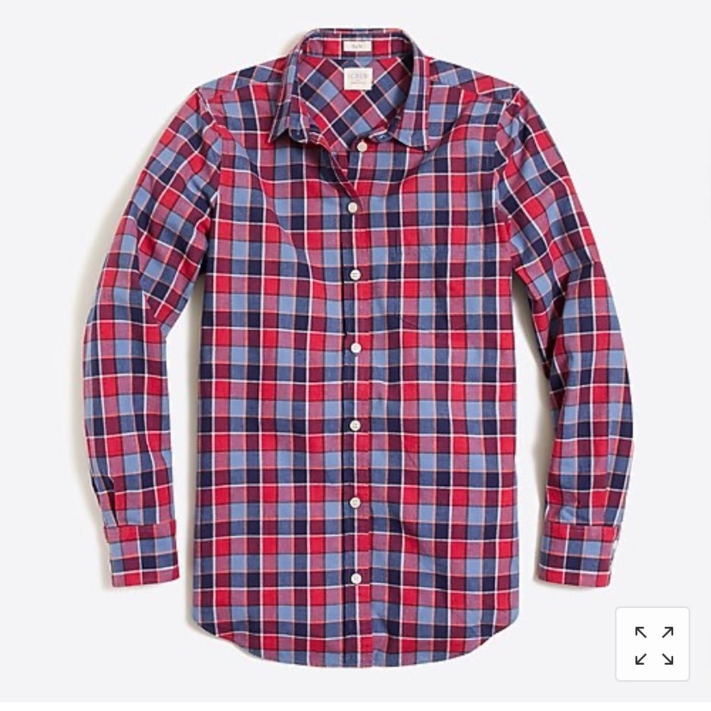Jcrew light weight homespun shirt in boy fit